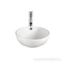 Fuente de la fábrica del lavabo del arte de la forma redonda de cerámica del cuarto de baño